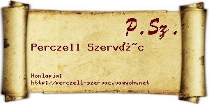 Perczell Szervác névjegykártya